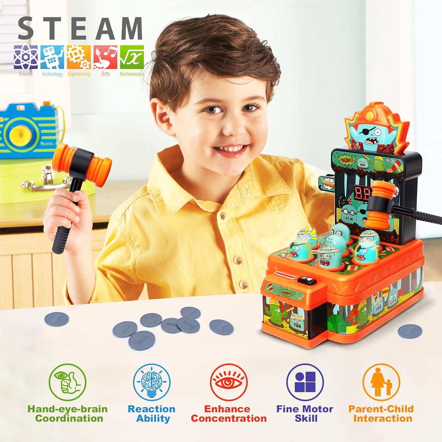 ของเล่นเกมตีซอมบี้สำหรับเด็ก เ - Skee Ball Arcade บทวิจารณ์และราคา