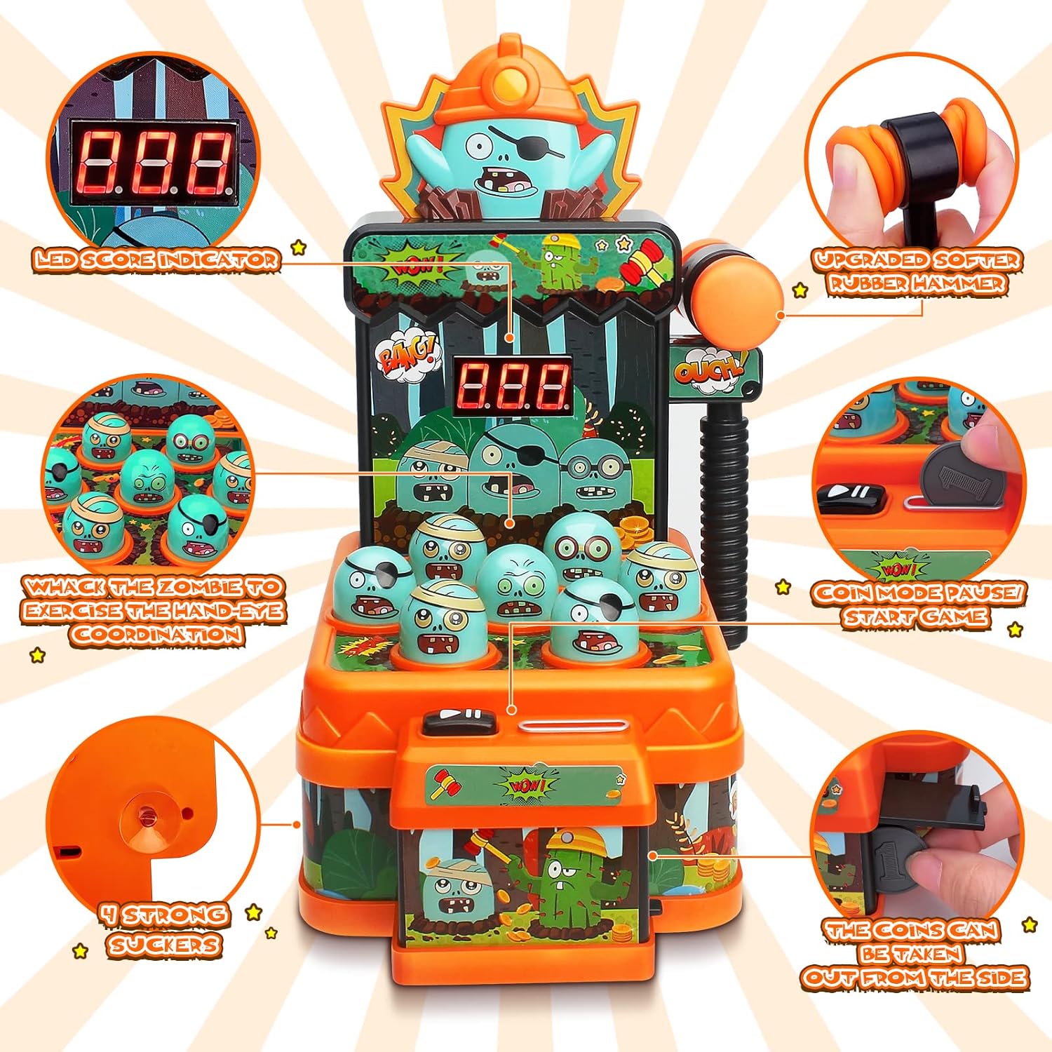 ของเล่นเกมตีซอมบี้สำหรับเด็ก เ - Skee Ball Arcade บทวิจารณ์และราคา